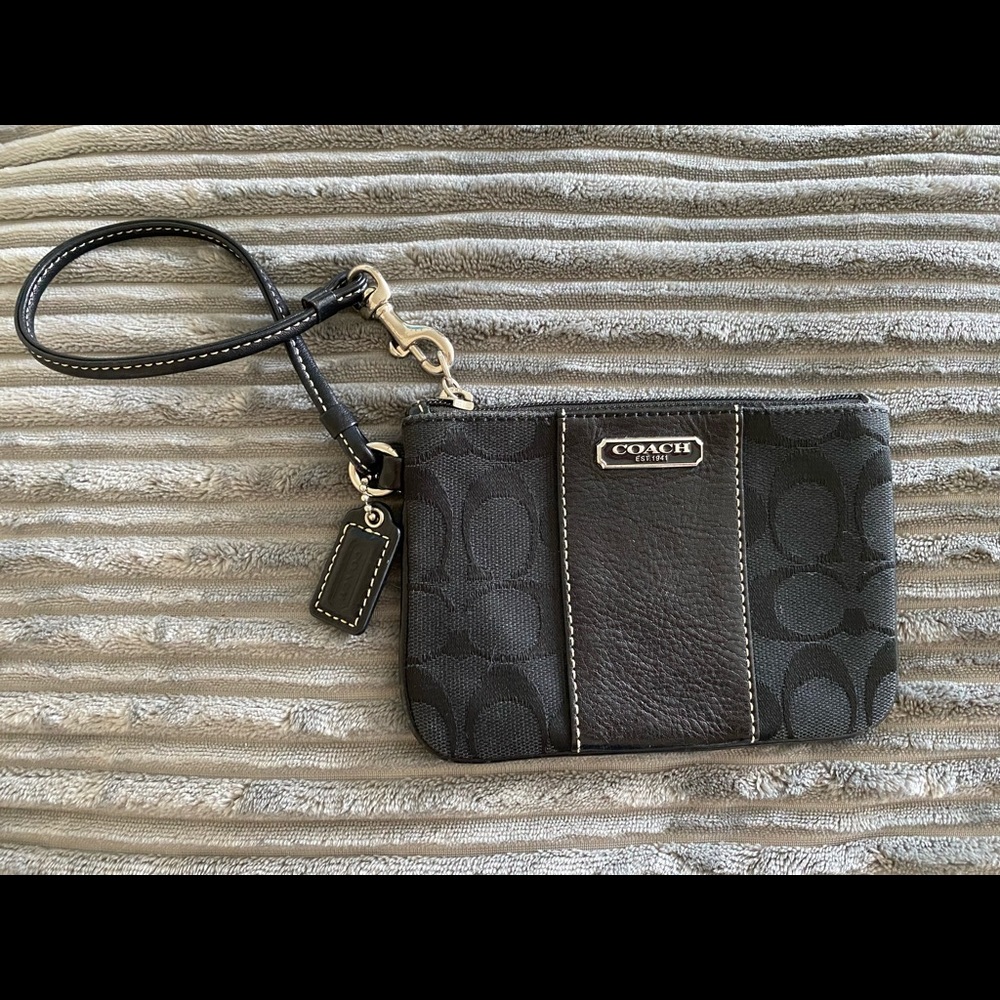 Coach signature wristlet
